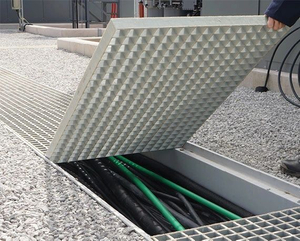 Pisos de plataforma de manuten&ccedil;&atilde;o de equipamentos FRP &agrave; prova de fogo Elite para data center